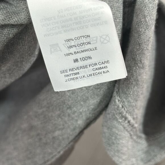 J Crew Womens Gray A Line Short Sleeves Knit Cotton Summer Minimalist Dress - Picture 10 of 15